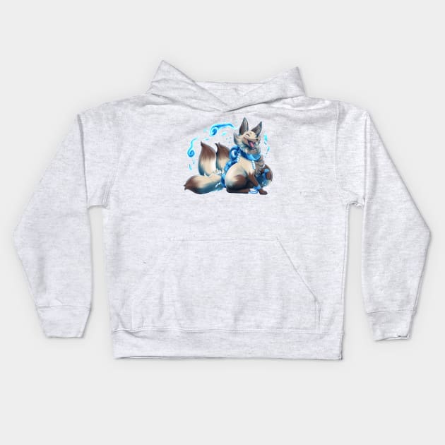 Mystical Kitsune Kids Hoodie by KitsuGuardian